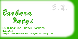 barbara matyi business card